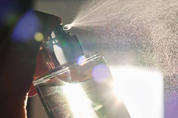 A isolated bottle of perfume