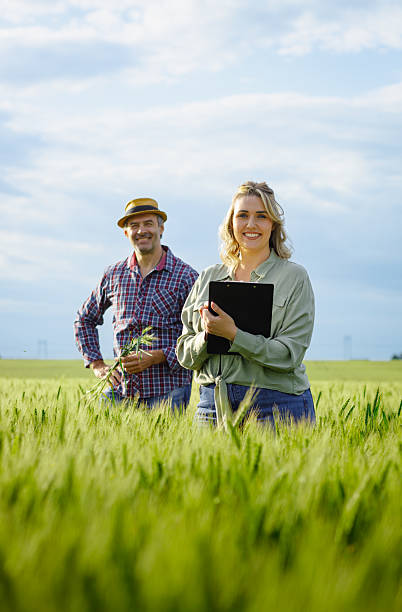 istock Potrait of farmer standing in wheat field looking at camera. 2240066444