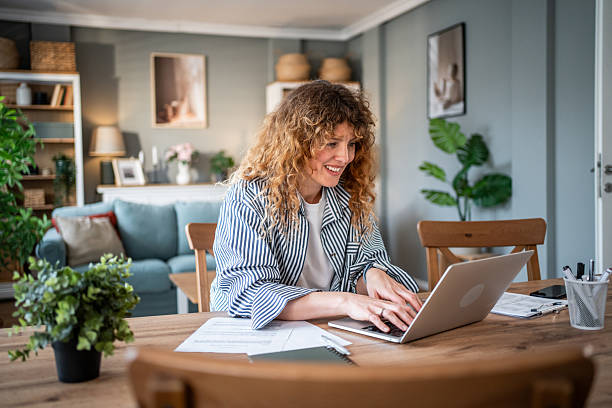 istock Woman working from home during remote career on laptop 2240069139