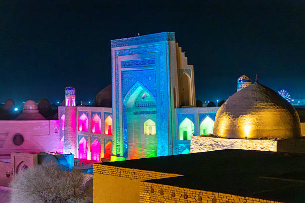 istock Fortress Itchan Kala, night view 2240071079