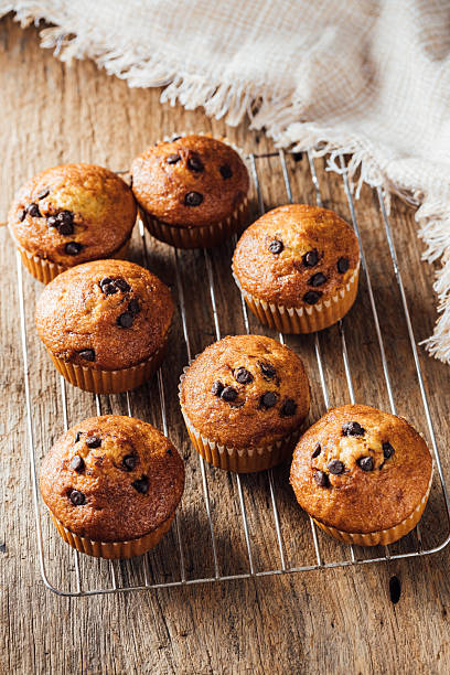 istock Freshly Baked Muffins with Chocolate Chips on Cooling Rack 2240075274