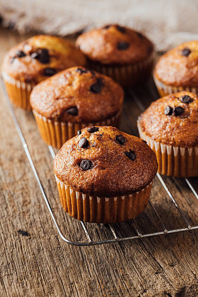 istock Freshly Baked Muffins with Chocolate Chips on Cooling Rack 2240075278