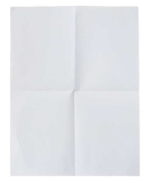 istock Opened white folded paper sheet isolated on transparent background. Blank page letter mockup. Empty document template. Cut out graphic object. Business stationery. Writing, notes, school concept. 2240077490
