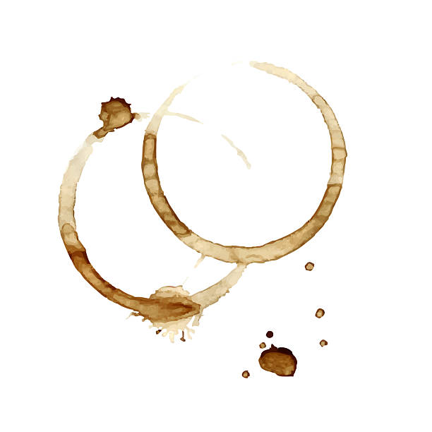 istock Vector coffee cup stains on transparent background. Circle prints and stains for vintage design. 2240079188