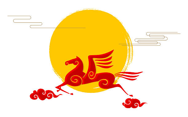 Vector year of the horse in 2026.