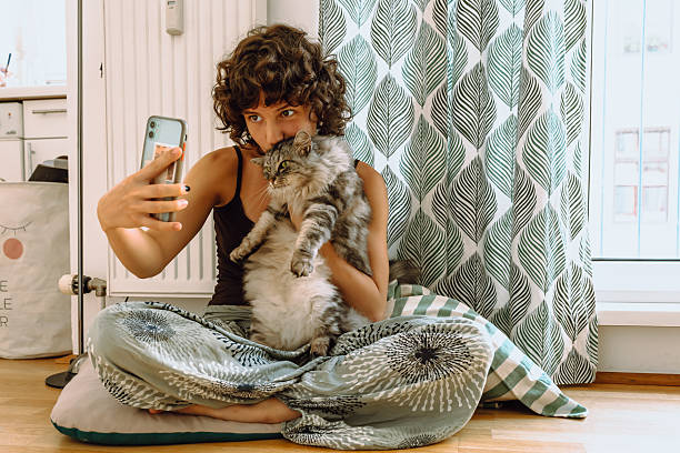 istock Spending time with your pet cat at home 2240089160