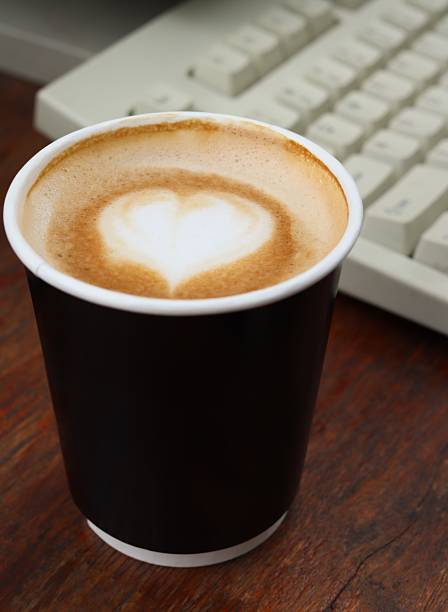 Computer telephone with heart tatte art
