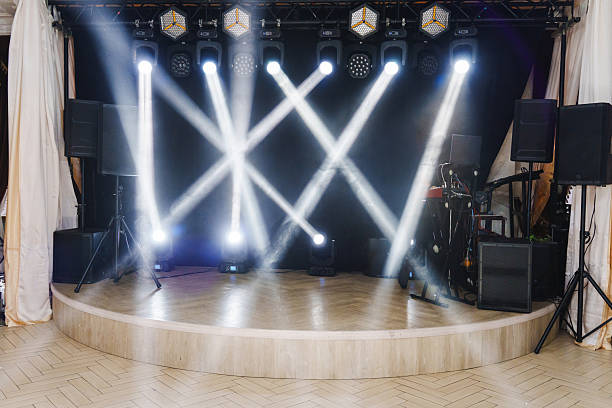 istock Dynamic lighting set for a live performance at the event venue 2240090826