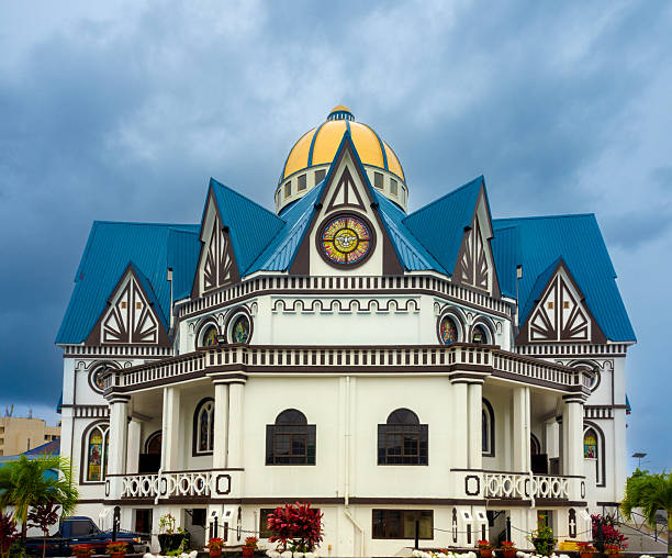 The imposing cathedral of the Immaculate Conception, Apia, Samoa, South Pacific Ocean