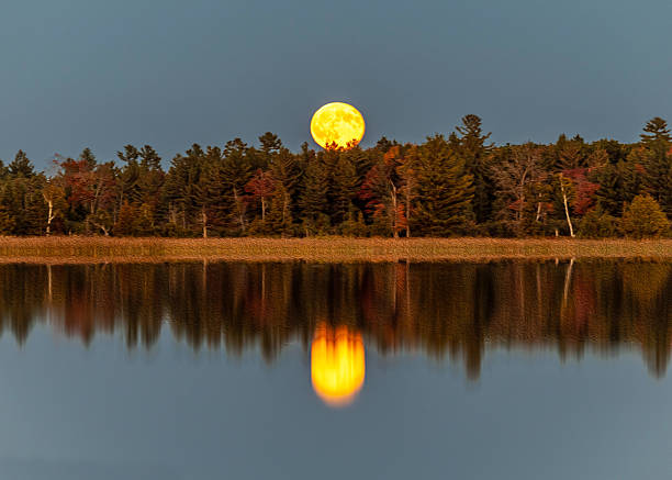 istock Harvest Full Moon Over Marl Lake 2240104505