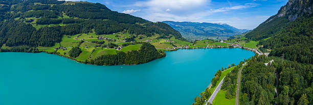 istock Aerial view around the lake Lungernersee 2240109378
