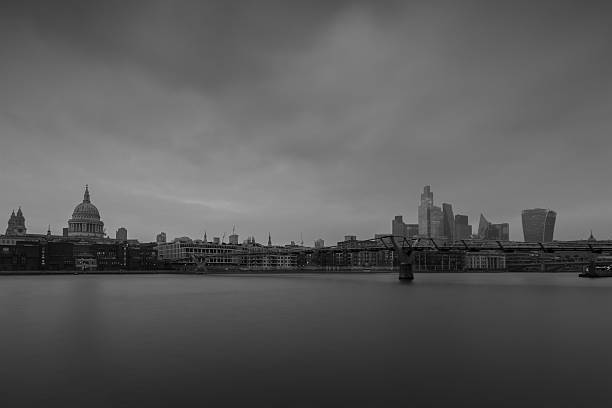 istock London skyline with St. Paul's Cathedral in black and white. 2240110178