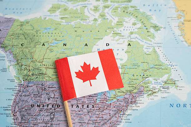 istock Bangkok, Thailand  November, 2024 Canada flag on world map. 2240111763