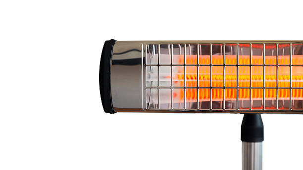istock Hot electric infrared heater isolated on white background front view 2240111841