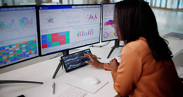 istock Successful Businesswoman Analyzing Stock Market Data 2240114189