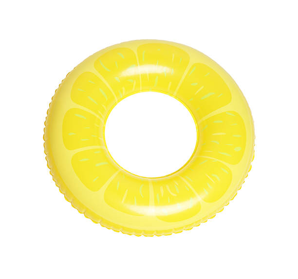 istock One bright inflatable ring isolated on white, above view 2240118722