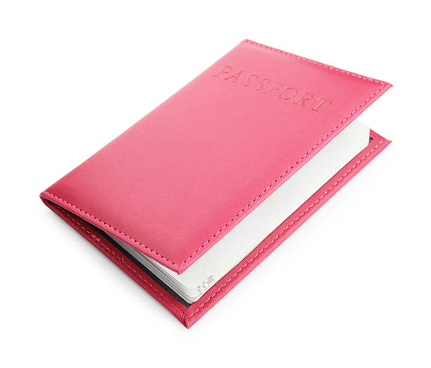 istock Passport in crimson cover isolated on white 2240120814