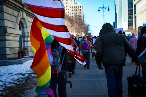 istock Pride and Patriotism at a Peaceful March 2240124819