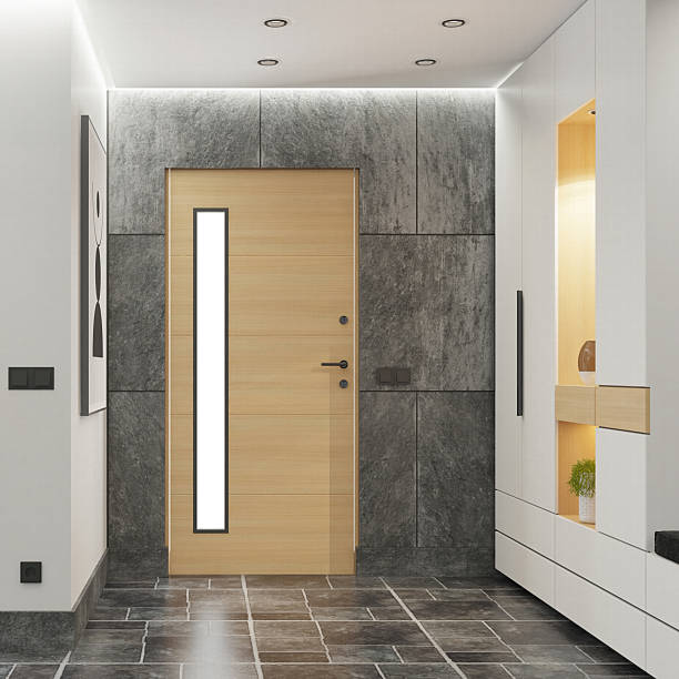 istock Minimalist Entryway with Natural and Industrial Elements 2240131197