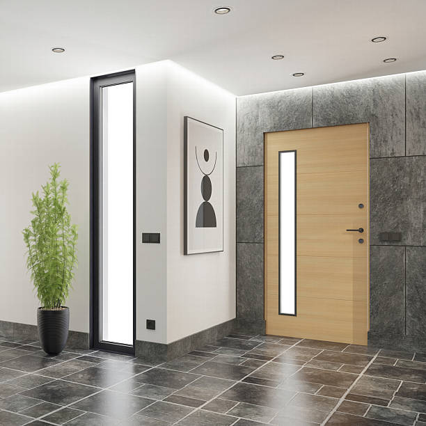 istock Minimalist Entryway with Natural and Industrial Elements 2240131308
