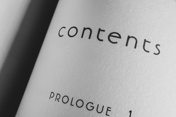 Content Page Text on White Paper Copy Space Idea