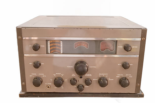 istock Vintage radio receiver displayed in a studio environment emphasizing retro design and technology features 2240133461