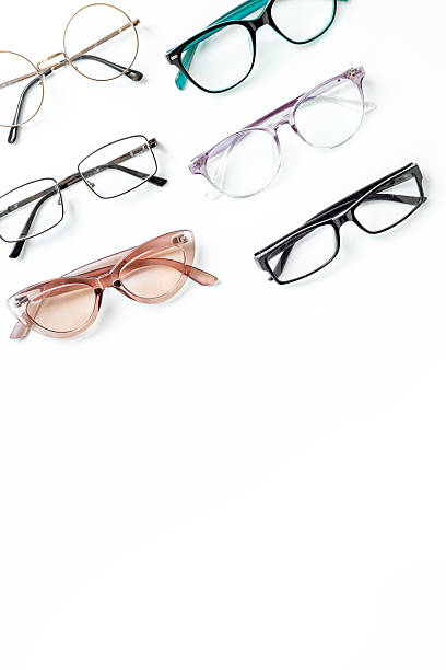 istock Set with different eyeglasses with lenses isolated on white 2240136402