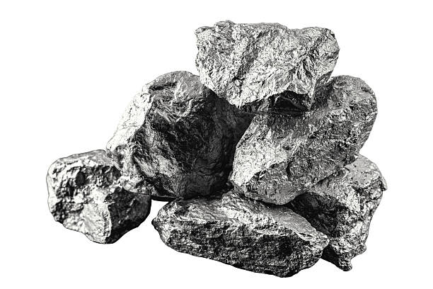 istock Aluminum is a chemical element. Aluminum stone for industrial use. Silver ore. 2240138745