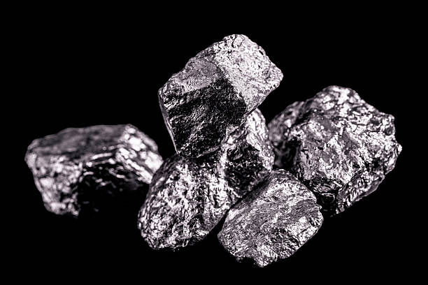 istock Aluminum is a chemical element. Aluminum stone for industrial use. Silver ore. 2240139654