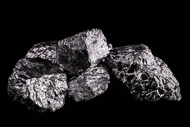 istock Aluminum is a chemical element. Aluminum stone for industrial use. Silver ore. 2240139659