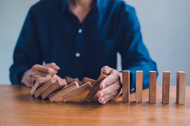 istock Business planning crisis effect or risk protection concept, business solution and intervention. 2240139952