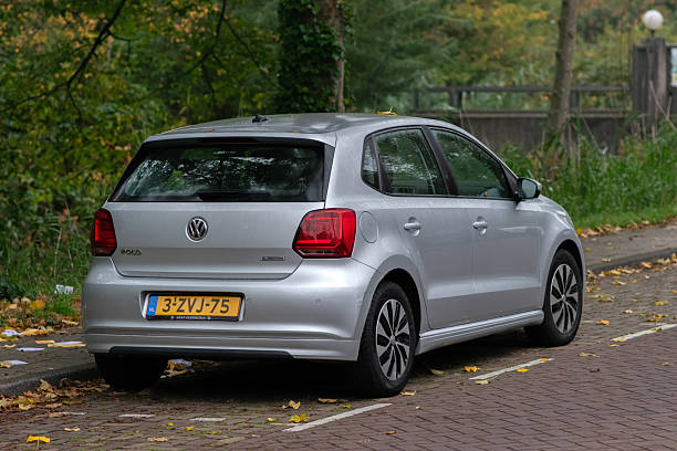 Silver Volkswagen Polo At Amsterdam The Netherlands 8-10-2025