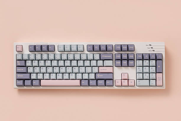 istock Modern mechanical keyboard. Minimal style and design keyboard. Custom build keyboard. 2240144639
