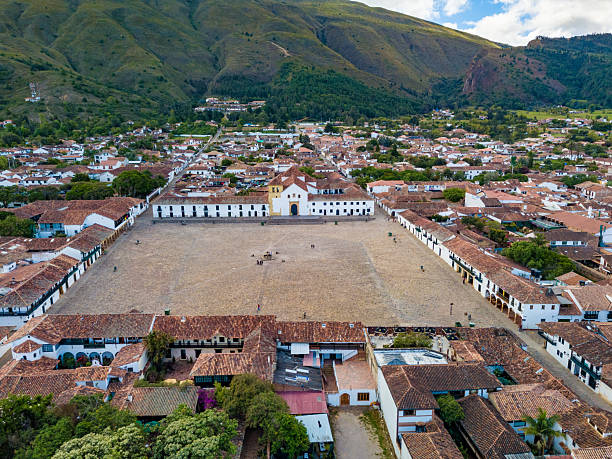 istock Historic Villa de Leyva with its colossal stone-paved central square. Villa de Leyva, Boyaca, Colombia 2240151756