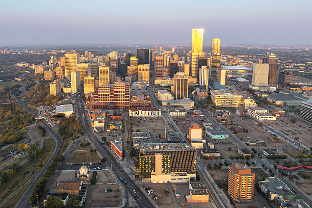 istock Aerial sunrise view of downtown Edmonton skyline 2240154721