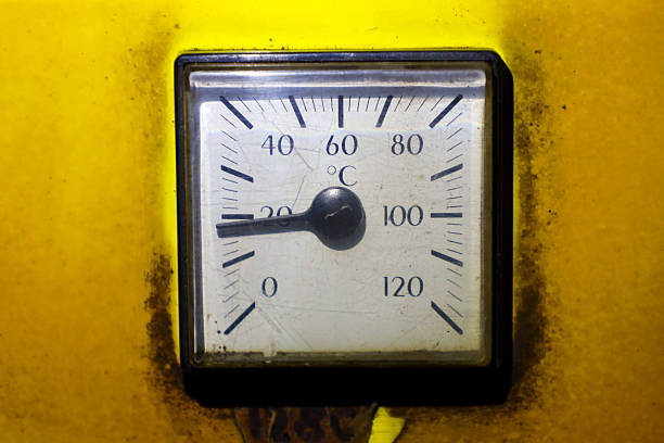 Close-Up Of Pressure Gauge On Wall