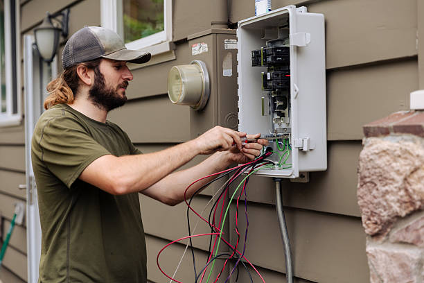 istock Electrician Wiring Up Solar Panel System Fuse Box 2240169715