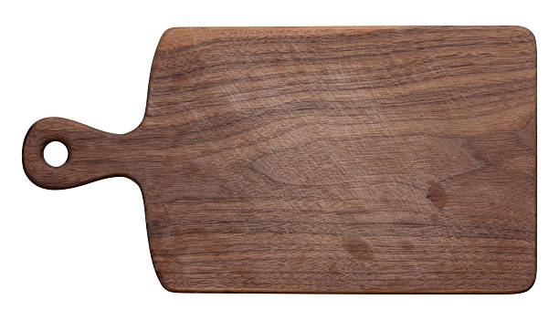 istock old wooden board. Walnut wooden board isolated on white background 2240184551