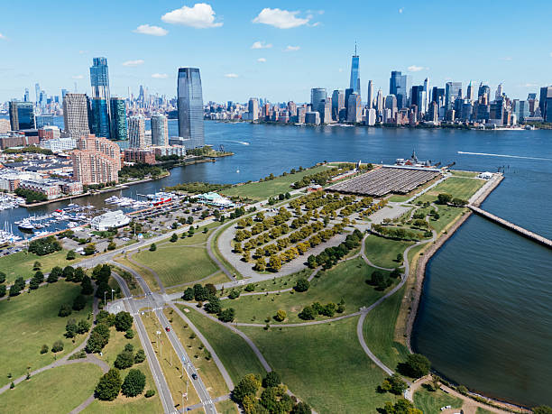 istock Lower Manhattan cityscape from Jersey liberty park. 2240195086