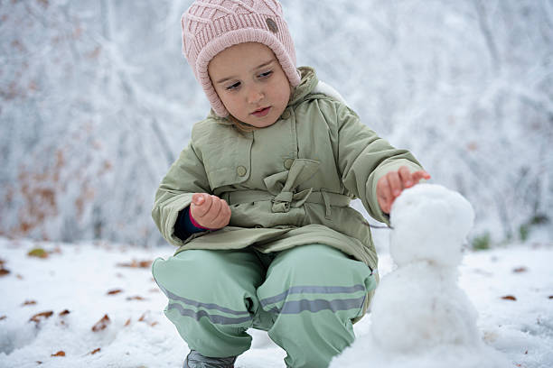istock Winter Snow Fun. Child Making A Snowman 2240197993