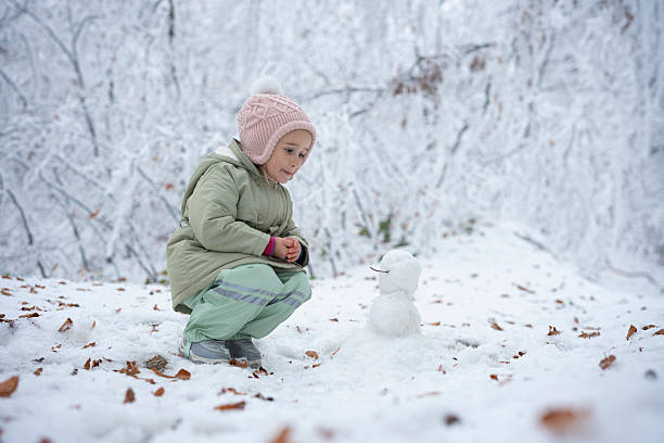 istock Winter Snow Fun. Child Making A Snowman 2240197994