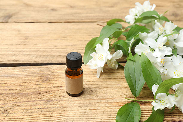 istock Jasmine flowers, tea, essential oils with space for text 2240203424
