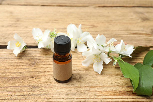 istock Jasmine flowers, tea, essential oils with space for text 2240203427