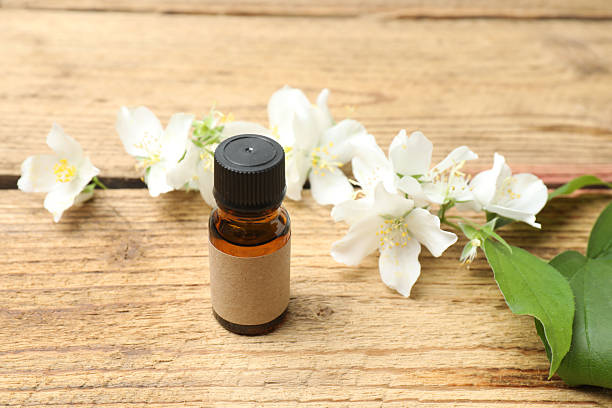 istock Jasmine flowers, tea, essential oils with space for text 2240203429