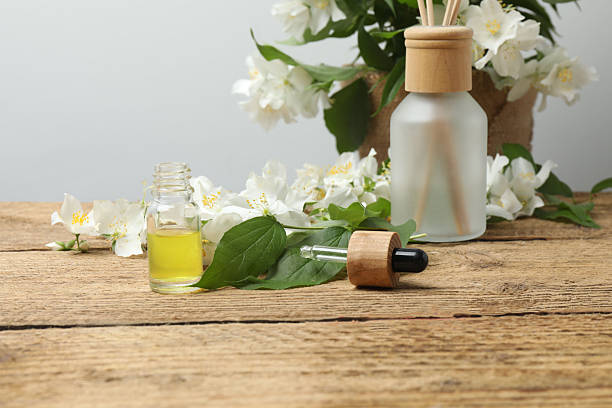 istock Jasmine flowers, tea, essential oils with space for text 2240203439