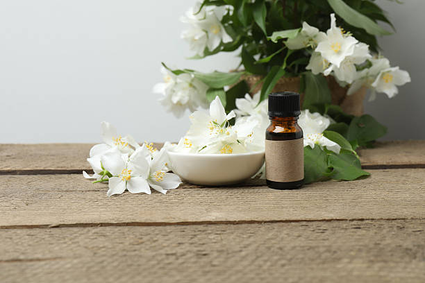 istock Jasmine flowers, tea, essential oils with space for text 2240203460