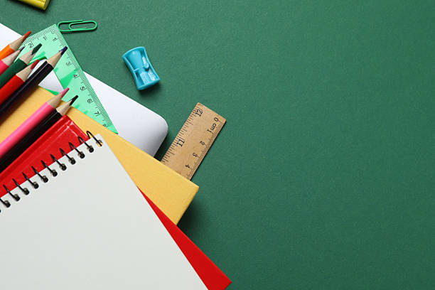 istock children's stationery on the background 2240204839