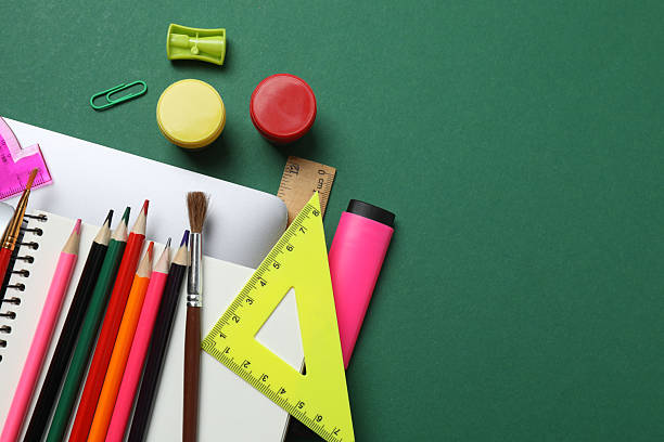istock children's stationery on the background 2240204845