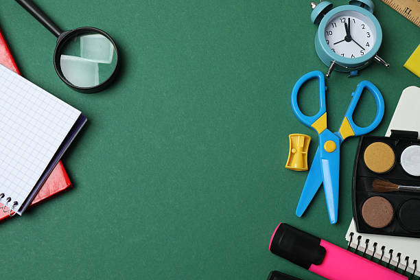 istock children's stationery on the background 2240204857