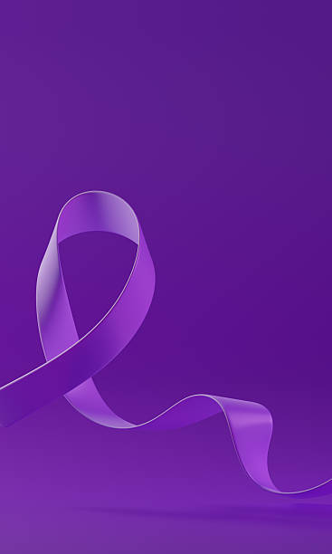 istock Purple Ribbon. Pancreatic Cancer Awareness Month 2240205499